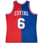 Maillot de Basket #6 Erving Philadelphia 76ers M&N splite